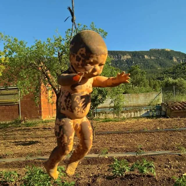 espantapájaros, nino, ninot, granja espantapájaros, nino, ninot, granja