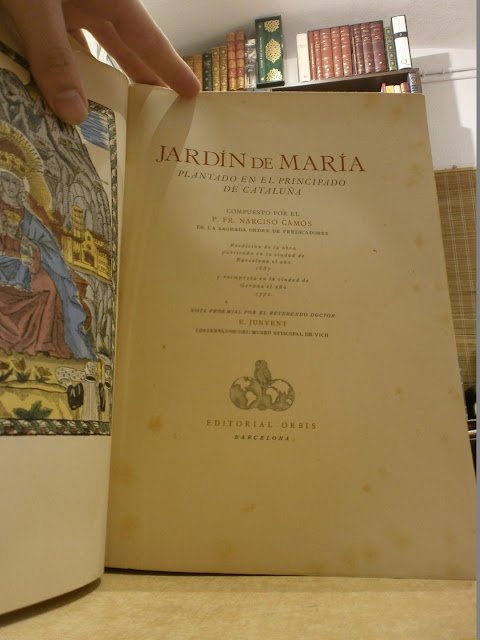 De las imágenes de la Virgen; jardín de María, Narciso Camós, Camòs