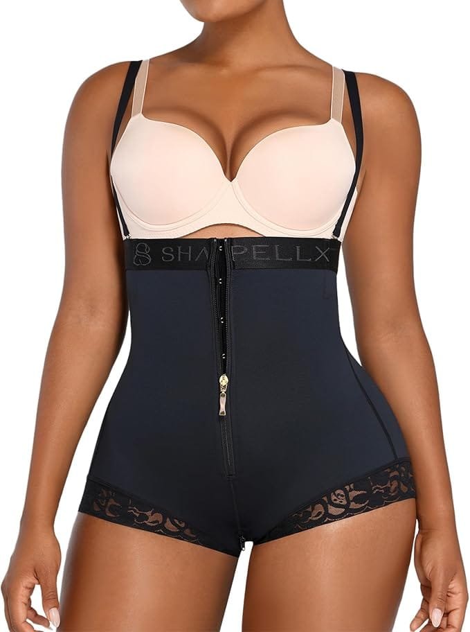 Store Monchosoft SHAPELLX Shapewear Tummy Control Butt Lifter Panties Faja Body Shaper for Women High Waist Trainer Open Bust Bodysuit