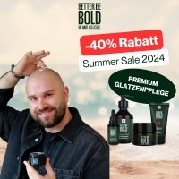 Better be bold, Geschenkidee, Geschenk, Idee, Glatzenträger, glücklich, Männerpflegeprodukte, hochwertig, natürlich, Pflegeprodukte, Menschen, Glatze